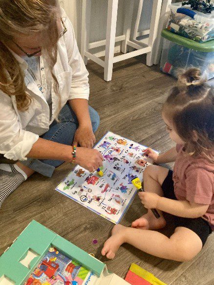 Gretchen Leah working on communications skills